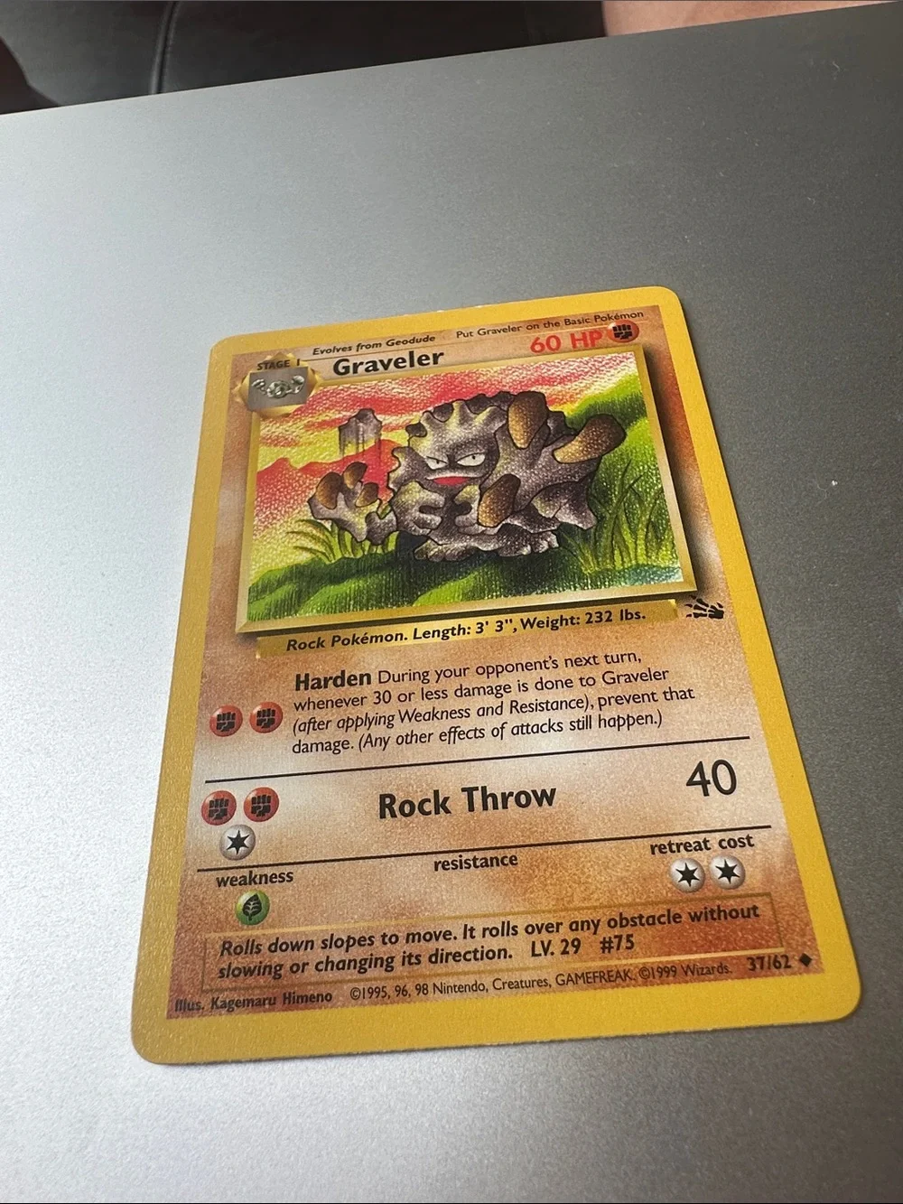 Pokemon Graveler Trading Card (37/62)